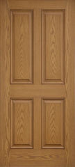 WDMA 36x80 Door (3ft by 6ft8in) Exterior Oak 4 Panel Square Top Classic-Craft Collection Single Door 1