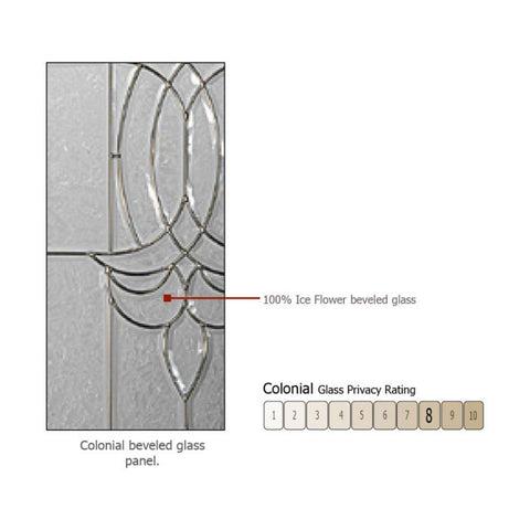 WDMA 36x80 Door (3ft by 6ft8in) Exterior Mahogany 36in x 80in 3/4 Lite Colonial DoorCraft Door 3