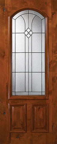 WDMA 36x80 Door (3ft by 6ft8in) Exterior Knotty Alder 36in x 80in Cantania Arch Lite Alder Door 1