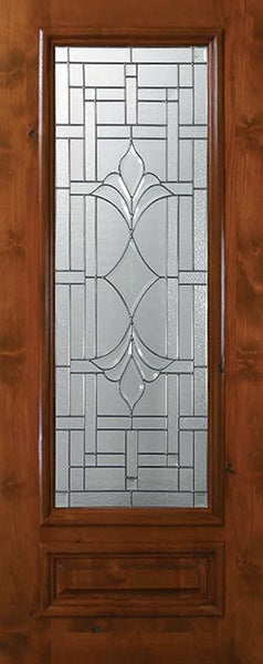 WDMA 36x80 Door (3ft by 6ft8in) Exterior Knotty Alder 36in x 80in 3/4 Lite Marsala Alder Door 1