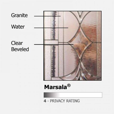 WDMA 36x80 Door (3ft by 6ft8in) Exterior Cherry Pro 80in 1 Panel 3/4 Arch Lite Marsala Door 2