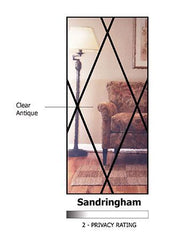 WDMA 36x80 Door (3ft by 6ft8in) Exterior Cherry Pro 80in 1 Panel 3/4 Lite Sandringham Door 2