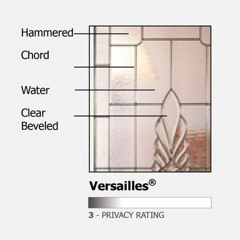 WDMA 36x80 Door (3ft by 6ft8in) Exterior Cherry Pro 80in 1 Panel 3/4 Lite Versailles Door 2