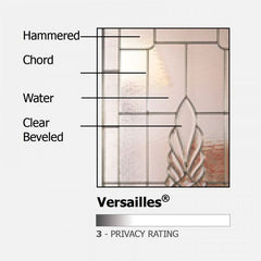 WDMA 36x80 Door (3ft by 6ft8in) Exterior Cherry Pro 80in 1 Panel 3/4 Lite Versailles Door 2