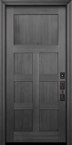 WDMA 36x80 Door (3ft by 6ft8in) Exterior Fir 80in Craftsman 7 Panel Door 1