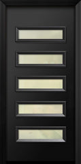 WDMA 36x80 Door (3ft by 6ft8in) Exterior 80in ThermaPlus Steel Beverly Contemporary Door w/Textured Glass 1