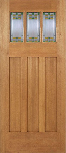 WDMA 36x84 Door (3ft by 7ft) Exterior Mahogany Barnsdale Single Door w/ GO Glass 1