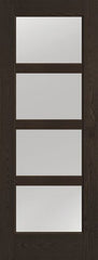 WDMA 36x96 Door (3ft by 8ft) Exterior Oak 4 Lite 8ft0in Full Lite Flush-Glazed Fiberglass Single Door 1