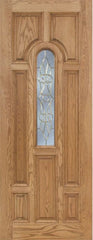 WDMA 36x96 Door (3ft by 8ft) Exterior Oak Carrick Single Door w/ OL Glass - 8ft Tall 1