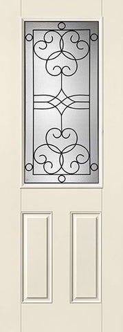 WDMA 36x96 Door (3ft by 8ft) Exterior Smooth Fiberglass Impact Door 8ft 1/2 Lite Salinas 1