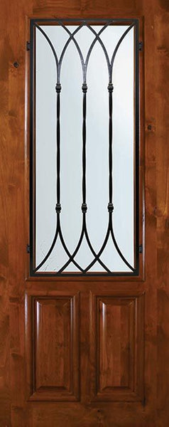 WDMA 36x96 Door (3ft by 8ft) Exterior Knotty Alder 36in x 96in 2/3 Lite Warwick Alder Door 1