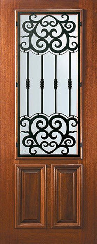 WDMA 36x96 Door (3ft by 8ft) Exterior Mahogany 36in x 96in 2/3 Lite Barcelona Door 1