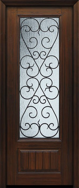 WDMA 36x96 Door (3ft by 8ft) Exterior Cherry Pro 96in 1 Panel 3/4 Lite Palermo Door 1