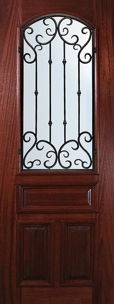 WDMA 36x96 Door (3ft by 8ft) Exterior Mahogany 36in x 96in Arch Lite Valencia Door 1