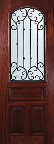 WDMA 36x96 Door (3ft by 8ft) Exterior Mahogany 36in x 96in Arch Lite Valencia Door 1