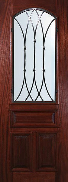 WDMA 36x96 Door (3ft by 8ft) Exterior Mahogany 36in x 96in Arch Lite Warwick Door 1