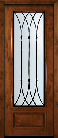 WDMA 36x96 Door (3ft by 8ft) Exterior Knotty Alder 36in x 96in 3/4 Lite Warwick Alder Door 2