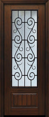 WDMA 36x96 Door (3ft by 8ft) Exterior Cherry Pro 96in 1 Panel 3/4 Lite St. Charles Door 1