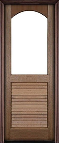 WDMA 36x96 Door (3ft by 8ft) Exterior Swing Mahogany Orleans Single Door Renaissance 1