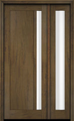 WDMA 38x80 Door (3ft2in by 6ft8in) Exterior Swing Mahogany 111 Windermere Shaker Single Entry Door Sidelight 6