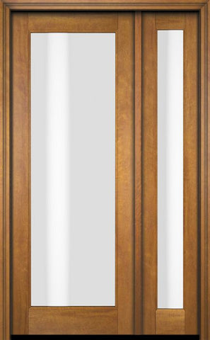 WDMA 38x80 Door (3ft2in by 6ft8in) Exterior Swing Mahogany Full Lite Single Entry Door Sidelight 1