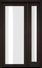 WDMA 38x80 Door (3ft2in by 6ft8in) Exterior Swing Mahogany Modern Full Lite Shaker Single Entry Door Sidelight 2