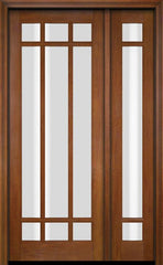 WDMA 38x80 Door (3ft2in by 6ft8in) Exterior Swing Mahogany 9 Lite Marginal Single Entry Door Sidelight 4