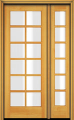 WDMA 38x96 Door (3ft2in by 8ft) Patio Fir 96in 12 Lite French Single Door/1side 1