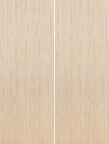 WDMA 40x80 Door (3ft4in by 6ft8in) Interior Swing Birch 80in Hollow Core Flush Double Door|1-3/8in Thick 1