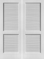 WDMA 40x80 Door (3ft4in by 6ft8in) Interior Swing Pine 80in Primed Louver Over Louver Double Door | 730 1