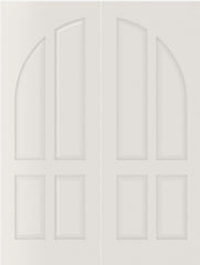 WDMA 40x80 Door (3ft4in by 6ft8in) Interior Swing Smooth 4070 MDF Pair 4 Panel Round Panel Double Door 2