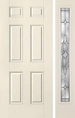 WDMA 40x80 Door (3ft4in by 6ft8in) Exterior Smooth 6 Panel Star Door 1 Side Wellesley Full Lite 1