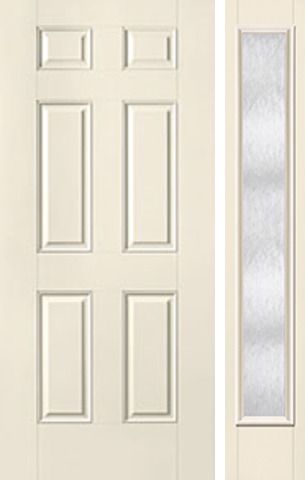 WDMA 40x80 Door (3ft4in by 6ft8in) Exterior Smooth 6 Panel Star Door 1 Side Chord Full Lite 1