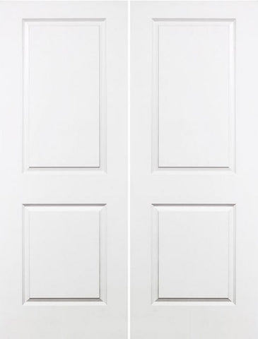 WDMA 40x96 Door (3ft4in by 8ft) Interior Barn Smooth 96in Carrara Solid Core Double Door|1-3/8in Thick 1