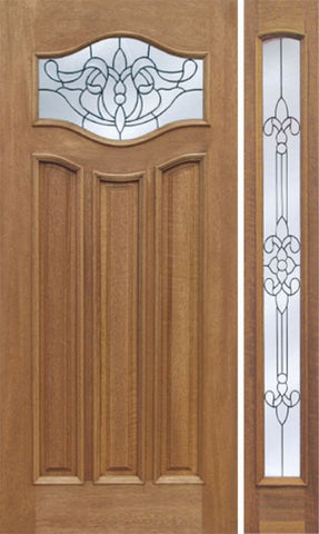 WDMA 42x80 Door (3ft6in by 6ft8in) Exterior Mahogany Wisteria Single Door/1side w/ U Glass 1