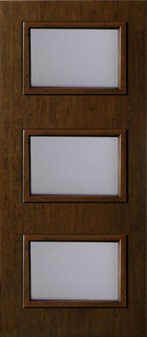 WDMA 42x80 Door (3ft6in by 6ft8in) Exterior Cherry Contemporary Three Lite Single Entry Door 1