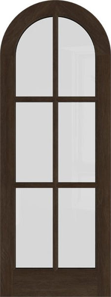 WDMA 42x84 Door (3ft6in by 7ft) Exterior Swing Mahogany Round 6 Lite Round Top Entry Door 1