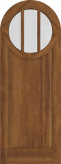 WDMA 42x84 Door (3ft6in by 7ft) Exterior Swing Mahogany Circle Round Top 3 Lite Vertical Entry Door 2