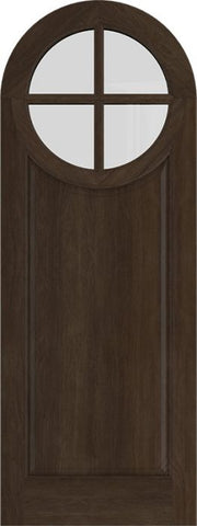 WDMA 42x84 Door (3ft6in by 7ft) Exterior Swing Mahogany Circle Round Top 4 Lite Entry Door 1