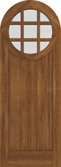 WDMA 42x84 Door (3ft6in by 7ft) Exterior Swing Mahogany Circle Round Top 9 Lite Entry Door 2