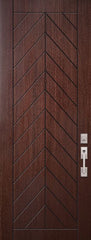 WDMA 42x96 Door (3ft6in by 8ft) Exterior Mahogany 42in x 96in Chevron Contemporary Door 1