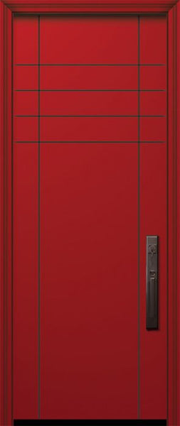 WDMA 42x96 Door (3ft6in by 8ft) Exterior Smooth 42in x 96in Fleetwood Solid Contemporary Door 1