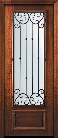 WDMA 42x96 Door (3ft6in by 8ft) Exterior Mahogany 42in x 96in 3/4 Lite Valencia Door 2