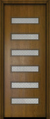 WDMA 42x96 Door (3ft6in by 8ft) Exterior Mahogany 42in x 96in Beverly Contemporary Door w/Metal Grid 2