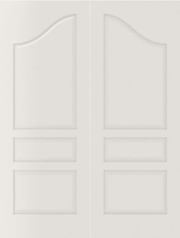 WDMA 44x80 Door (3ft8in by 6ft8in) Interior Swing Smooth 3090 MDF Pair 3 Panel Arch Panel Double Door 2