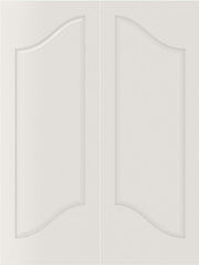 WDMA 44x80 Door (3ft8in by 6ft8in) Interior Bypass Smooth 1080 MDF Pair 1 Panel Arch Panel Double Door 1