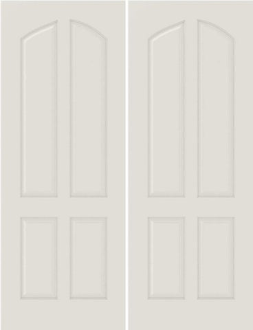 WDMA 44x80 Door (3ft8in by 6ft8in) Interior Bifold Smooth 4020 MDF 4 Panel Arch Panel Double Door 2