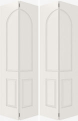 WDMA 44x80 Door (3ft8in by 6ft8in) Interior Barn Smooth 3210 MDF 3 Panel Round Panel Double Door 2