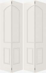 WDMA 44x80 Door (3ft8in by 6ft8in) Interior Bypass Smooth 3200 MDF 3 Panel Arch Panel Double Door 2