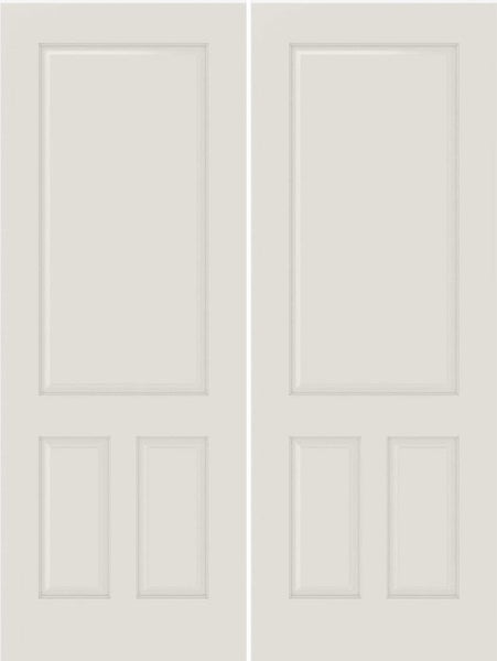 WDMA 44x80 Door (3ft8in by 6ft8in) Interior Bifold Smooth 3190 MDF 3 Panel Double Door 1